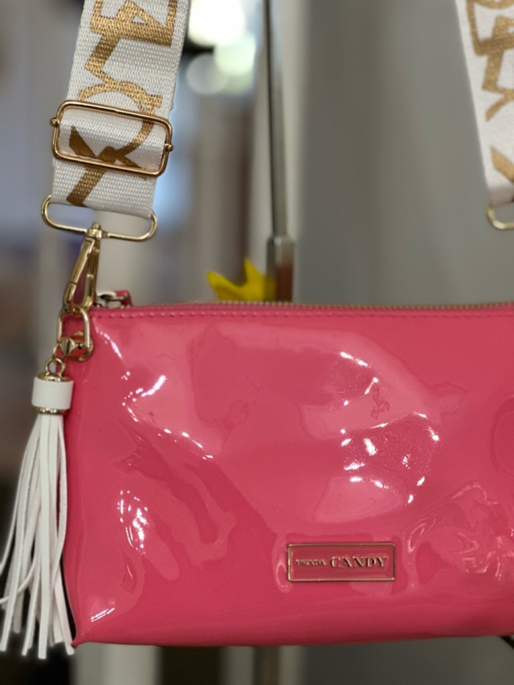 Prada Pink Patent Leather Cosmetic Crossbody Bag - Picture 8 of 8
